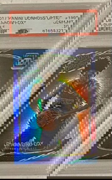 2017 Panini Donruss Optic De'Aaron Fox Purple Holo Refractor RC PSA 10 Gem Mint