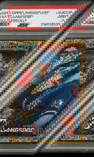 2024 Topps Chrome Update Sp-Gold Speckle Wyatt Langford #USC35 /50 PSA 9