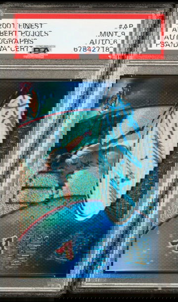 Albert Pujols - 2001 Topps Finest Rookie Autographs #AP - PSA 9