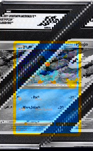 2021 Pokémon McDonald's 25th Anniversary Promo Piplup #20/25 Holo SGC 10