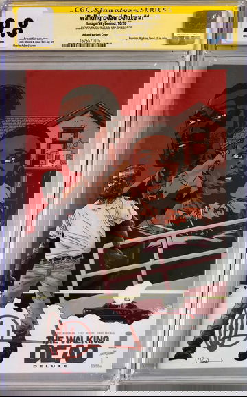 Walking Dead Deluxe #1 Adlard Cover CGC 9.8 Signed by Charlie Adlard