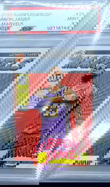 2019 Donruss Net Marvels LeBron James PSA 9