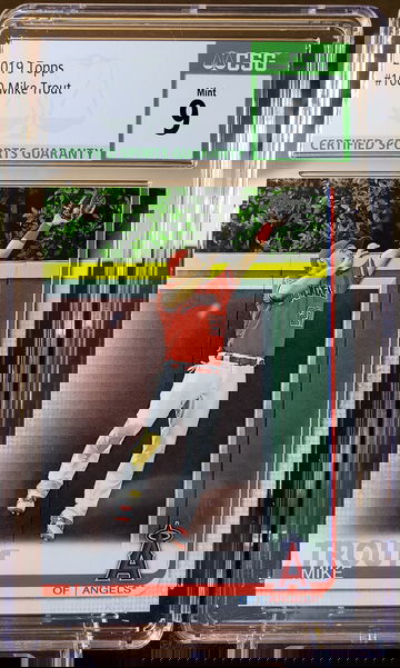 2019 Topps Mike Trout #100 CSG Mint 9 Los Angeles Angels