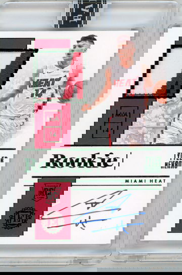 TYLER HERRO 2019-20 Panini Encased 3 Color Dual Patch Auto RPA 1/1 Black Box RC