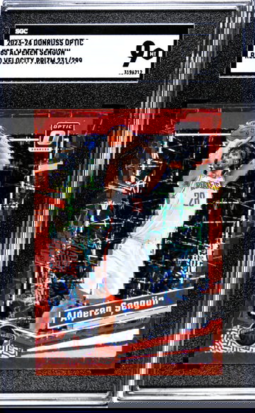 2023-24 Donruss Optic #85 Alperen Sengun Red Velocity Prizm /299 SGC 9