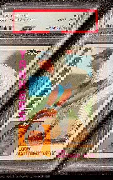 1984 Topps Don Mattingly ROOKIE CARD #8 PSA 8 NM-MT