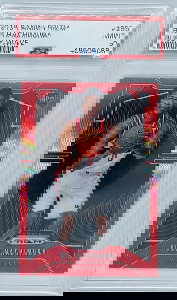 2019 Prizm Rui Hachimura Ruby Wave PSA 9