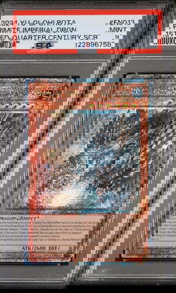 2024 Yu-Gi-Oh! #EN013 Primite Imperial Drgn 1st Ed-Quarter Century SCR PSA 9