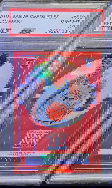 PSA 10 Ja Morant Rookie #124/149 RED PRIZM 2019 Chromicles Hometown Heroes RC Rare