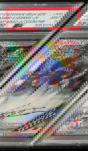 2019 Vladimir Guerrero Jr BOWMAN CHROME MEGA REFRACTOR ON CARD AUTO RC PSA 9