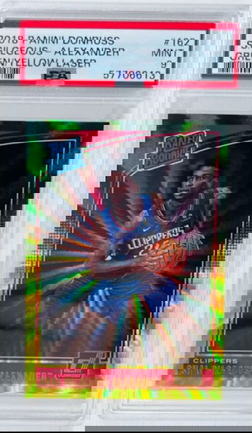 2018 Donruss Shai Gilgeous Alexander Green/Yellow PSA 9