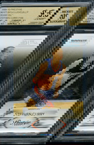 2009 Prestige Light Blue Auto Stephen Curry RC BGS 9.5  Only Pop 25