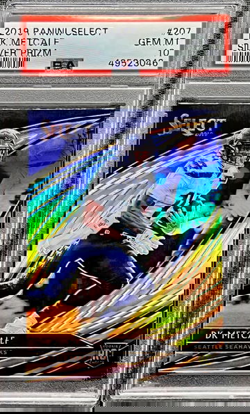 2019 DK Metcalf Panini Select Silver Prizm #207 PSA 10 GEM MT Rookie Card