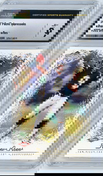 DREW BREES 2001 Pacific Impressions Retail Red Back #150/280 CSG 9