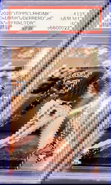 2020 Topps Chrome Sepia Refractor Vladimir Guerrero Jr SP PSA 10 Gem Mint rookie cup Blue Jays