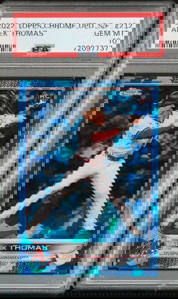 2022 TOPPS CHROME UPDATE ALEK THOMAS SAPPHIRE RC PSA 10