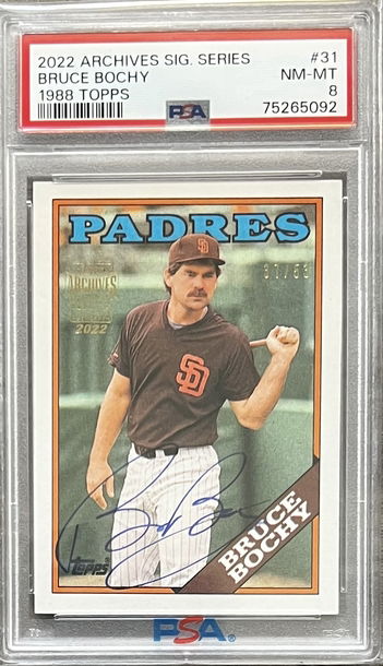 /53 2022 Topps Archives Signature Series Bruce Bochy Auto PSA Graded Slab Padres