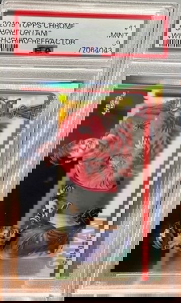 2019 Topps Chrome #1 Shohei Ohtani with Ichiro Refractor PSA 9