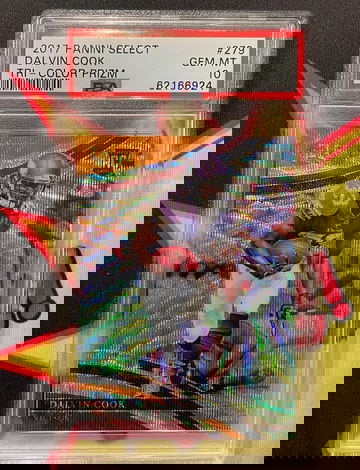 2017 Dalvin Cook Panini Select #/99 Tri Color Prizm #279 Rookie PSA 10 Vikings