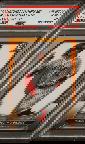 2023 Bowman Chrome Munetaka Murakami WBC Flag Refractor Gold /50 SSP RC PSA 9