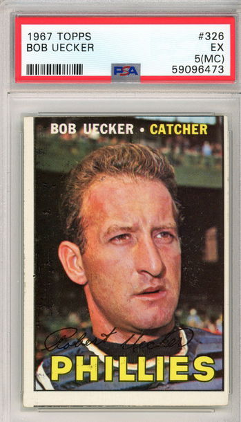 1967 TOPPS BOB UECKER PSA 5 (MC)