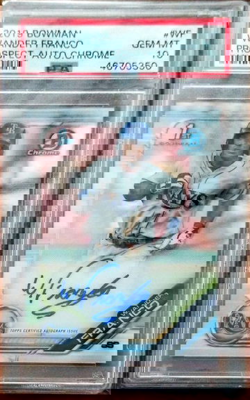 Wander Franco Bowman Chrome Auto PSA 10 