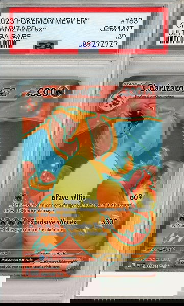2023 POKEMON MEW EN-151 CHARIZARD EX #183 ULTRA RARE PSA 10 GEM MT
