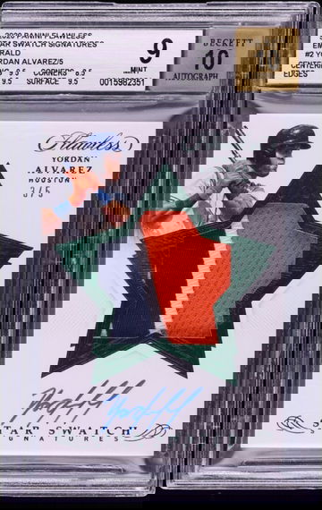 2020 Panini Flawless Yordan Alvarez ROOKIE AUTO Emerald /5 BGS 9/ 10 AUTO