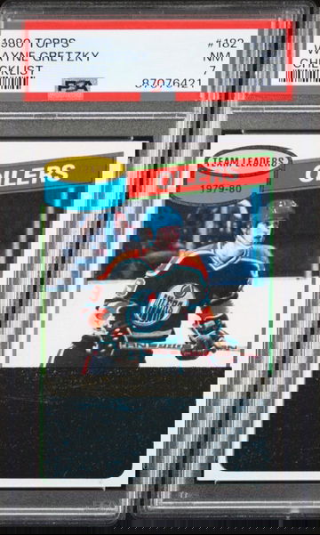 1980 Topps #182 Wayne Gretzky Checklist PSA 7