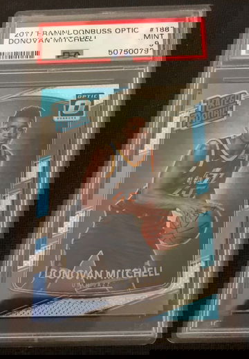 2017 Donruss Optic #188 Donovan Mitchell Rated Rookie RC PSA 9 Mint