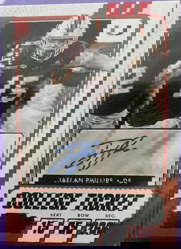 Jaelan Phillips 2021Contenders Draft Ticket Auto