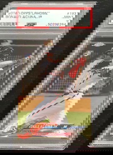 2018 Topps Chrome Ronald Acuna #193 PSA 9