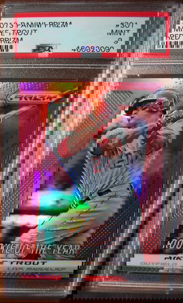 Mike Trout 2013 #301 Red Prizm PSA 9