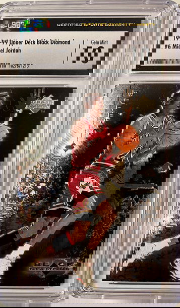 Michael Jordan 1998 UD Black Diamond #6 CSG 10