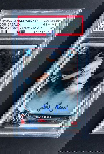 2018 Bowman Draft Josh Breaux Auto PSA 10