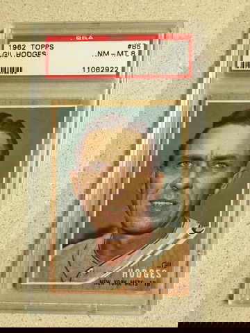 1962 Topps #85 Gil Hodges PSA 8 NM-MT METS HOF