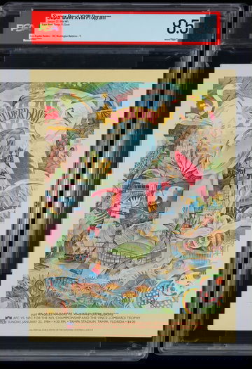 Share 1984 Super Bowl XVIII Program PSA 8.5 Marcus Allen MVP Raiders 38, Redskins 9