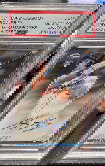 2019 Topps Chrome Update Autographs Austin Riley PSA 10