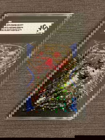 2020 Panini Select Club Level Blue Disco Prizm Antonio Gibson /25 SGC 9 POP 1!!