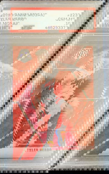 2019 Panini Mosaic #223 Tyler Herro Rookie Red Mosaic PSA 10 Gem Mint