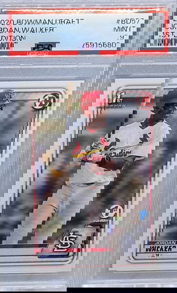 2020 BOWMAN DRAFT BD57 Jordan Walker PSA 9 RC