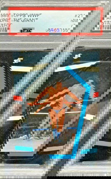 1985 Topps WWF/WWE Andre The Giant Sticker #21 *PSA 7 NM* Very Low Pop! Icon