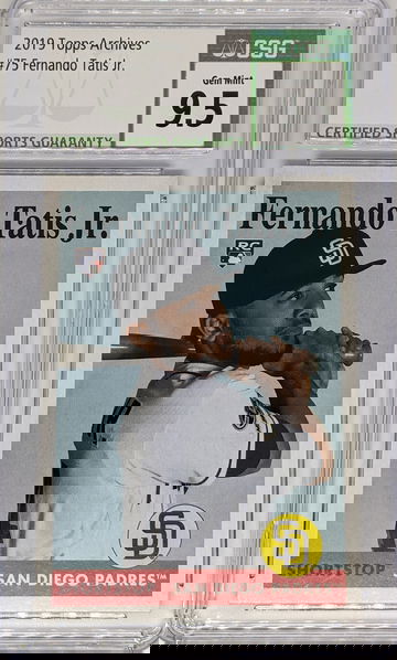 2019 Topps Archives #75 Fernando Tatis Jr. RC CSG Gem Mint 9.5