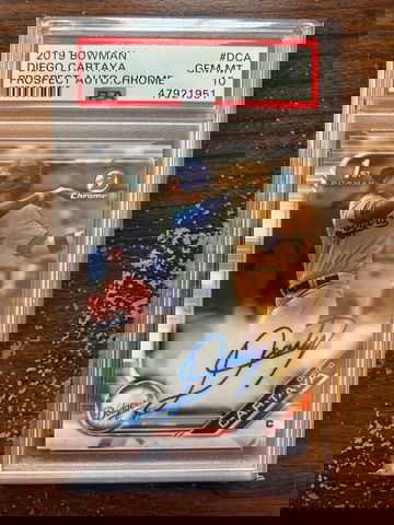 2019 Bowman DCA Diego Cartaya Prospect Autographs Chrome PSA 10