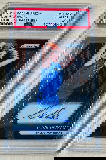 2018-19 Panini Prizm Luka Doncic Rookie Signatures PSA 10