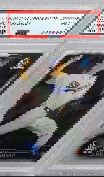 2018 Bowman Chrome Prospects #BCP 78 Walker Buehler PSA 9