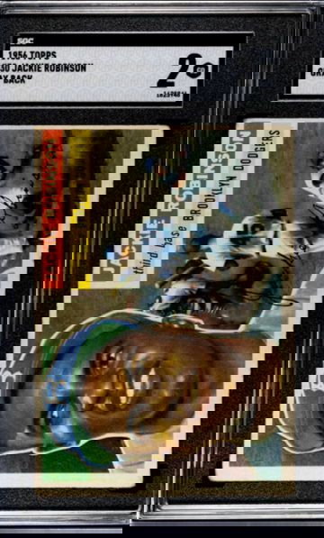 1956 Topps Jackie Robinson #30 Gray Back SGC 2