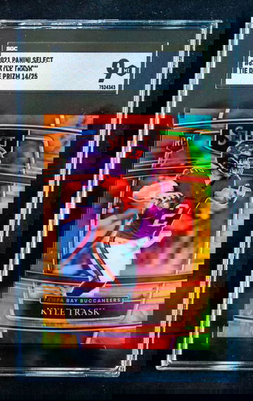 2021 Panini Select - Kyle Trask - Rookie Concourse Level Tie Dye Prizm /25 SGC 9 Mint