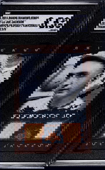 2016 Panini Diamond Kings Shoeless Joe Jackson Bat x 2 Numbered 2 Of 5 SGC 8.5 Same Image As 1919 W514!!!