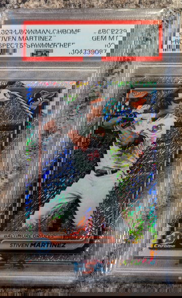 2024 Bowman Chrome Stiven Martinez Shimmer Refractor PSA 10